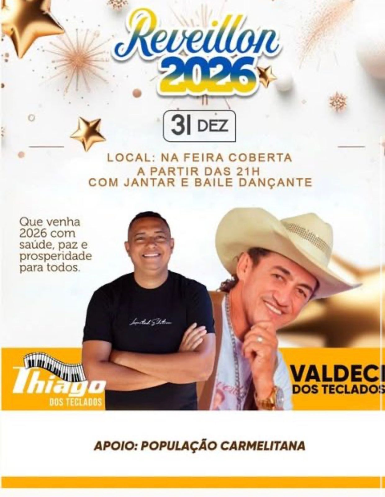 Programação oficial para a celebração do Réveillon 2026